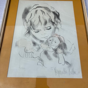 Vintage 19" x 14.5" Framed Sketch - R423