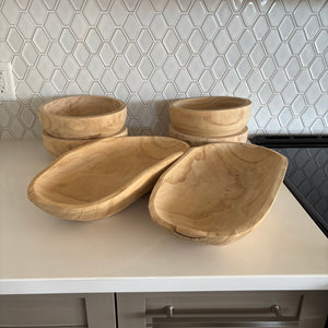 6 Wooden Bowls - G368
