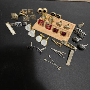 VIntage Cufflinks and Tie Clips - N305