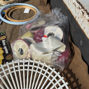 Vintage Grouping (Plastic Basket-Bowl, Macramé Hangers and More) - R388