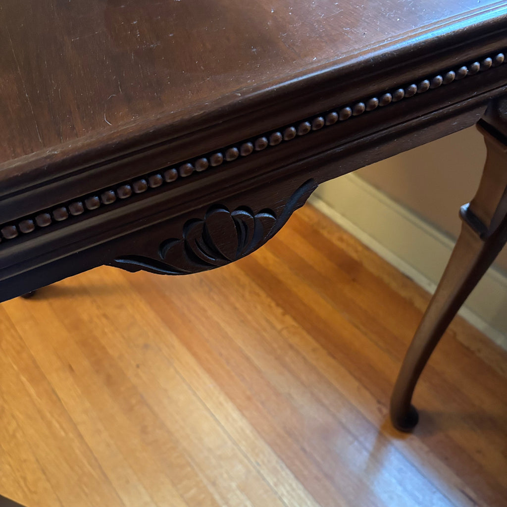 E119 Solid wood vintage accent table (28" x 22" x 32")