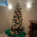 E871 Fully decorated pre lit Christmas tree