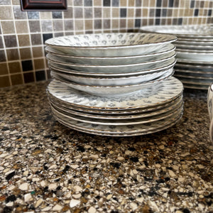 69 Piece Paragon Regency Print China (one teacup is chipped) - Z145