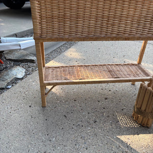 Wicker Stand and Wine Rack - M366