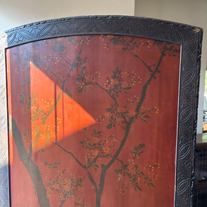 ANTIQUE ASIAN ROOM DIVIDER SCREEN WITH IN LAID MOTHER OF PEARL (AS IS) - P236
