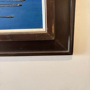 45” x 35” Framed Mid Century Painting - O100