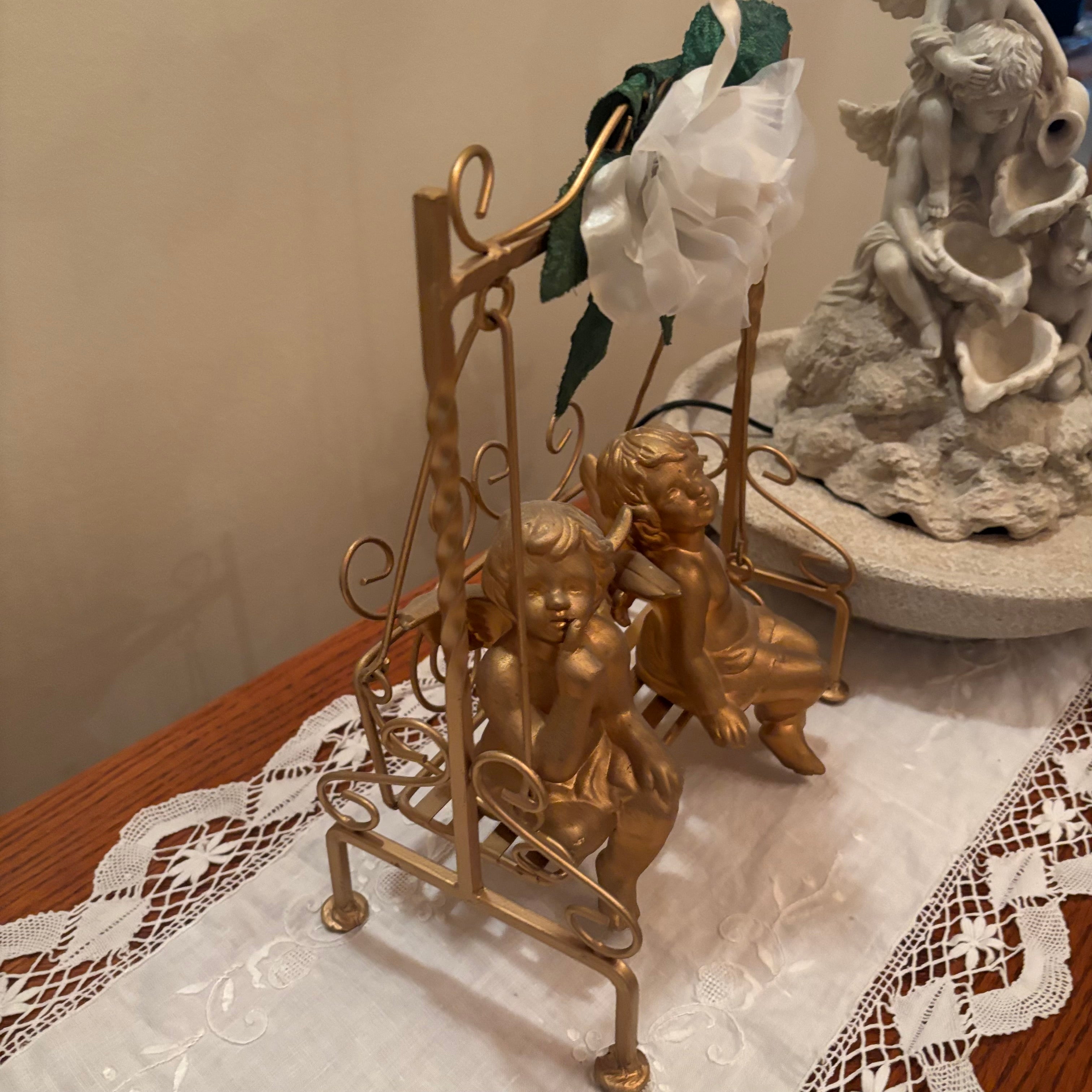F200 14” tall Heavy resin cherub foundation grouping