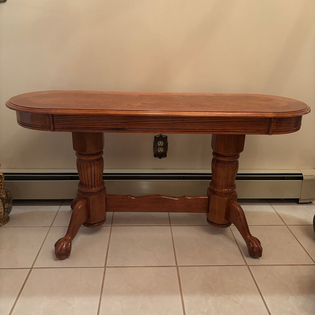 F201 Vintage Solid wood hall/sofa/accent table with oval top