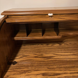Vintage Solid Wood Roll Top Desk - M312