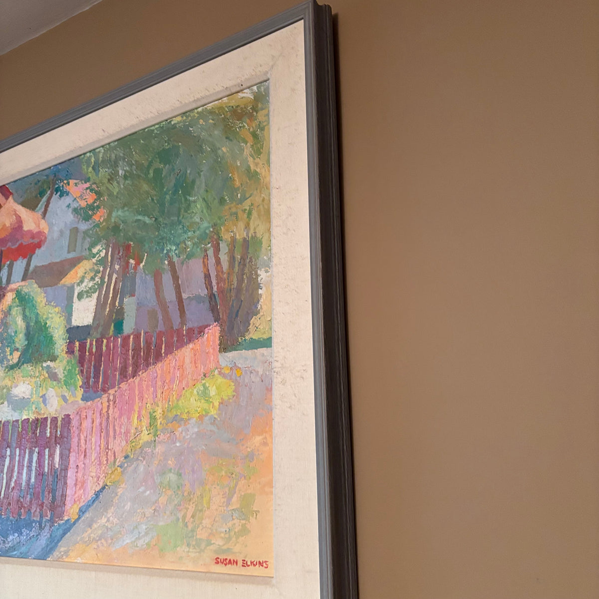 E106 1988 Susan Elkins Glorious Summer Day Oil on Board (30” x 24”)