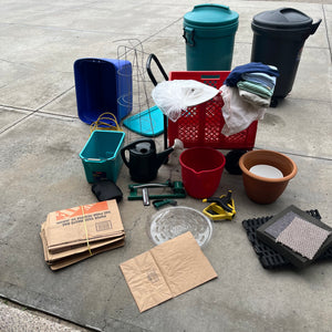 B521 Garage Grouping (Garbage cans and more)