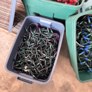 3 Bins of Outdoor Christmas Lights - O161