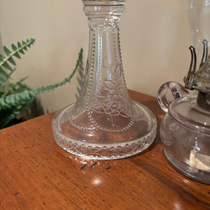 2 Vintage Glass Oil Lanterns  - M306