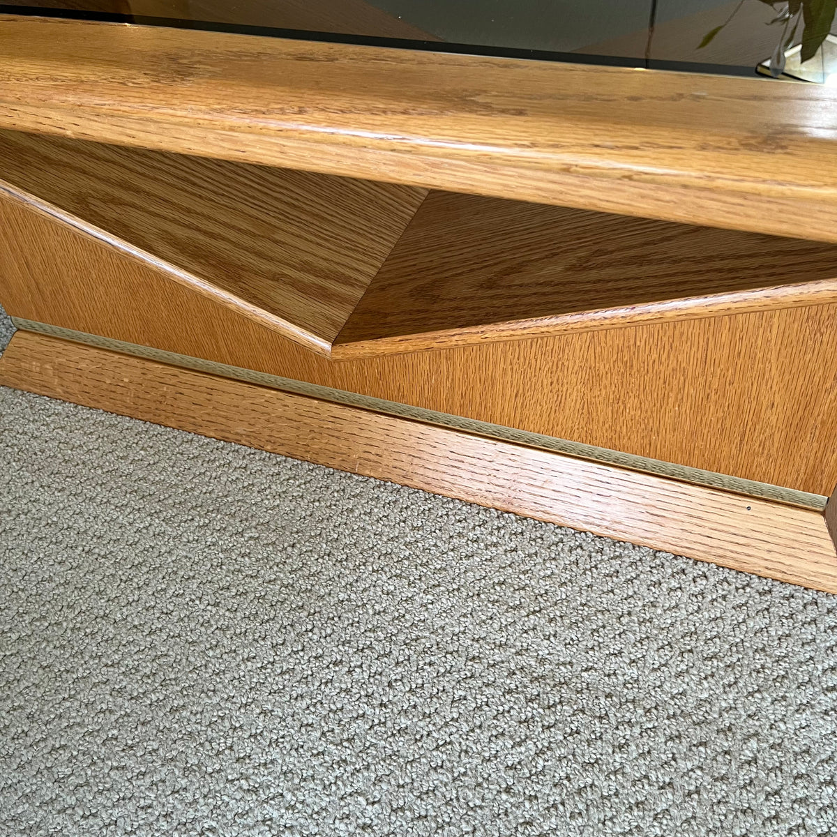 B321 Vintage coffee table with solid wood frame (15” x 50” x 26”)