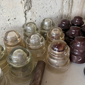 Vintage Glass and Porcelain Insulators - M375
