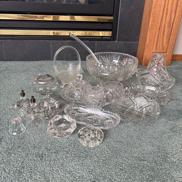 Vintage Crystal and Glassware Grouping - C411