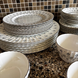 69 Piece Paragon Regency Print China (one teacup is chipped) - Z145