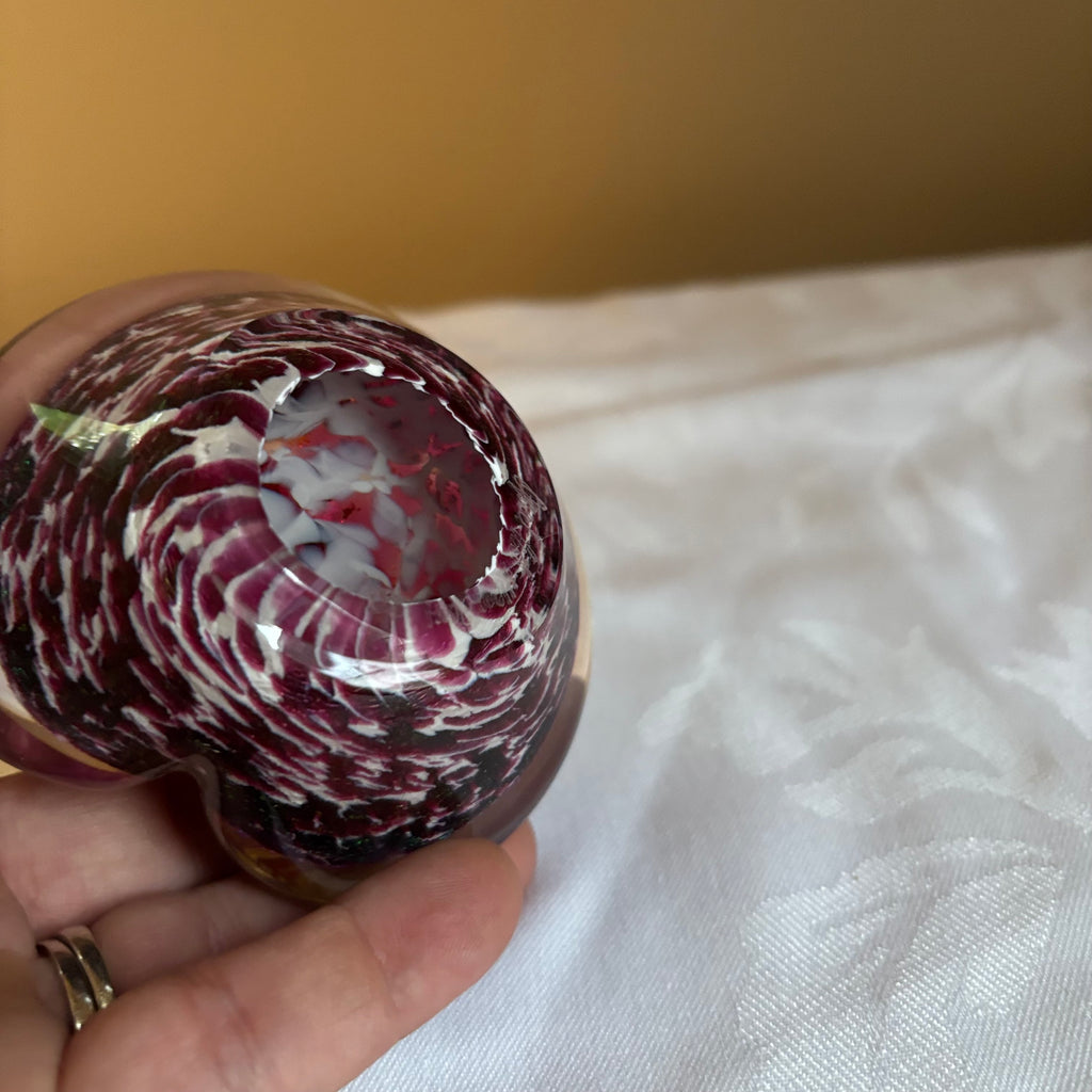 E111 Vintage signed Robert held art glass perfume bottle and more grouping