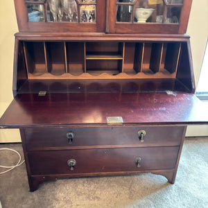 VINTAGE CHINA CABINET WITH SECRETARY DESK (CONTENTS NOT INCLUDED) - P103