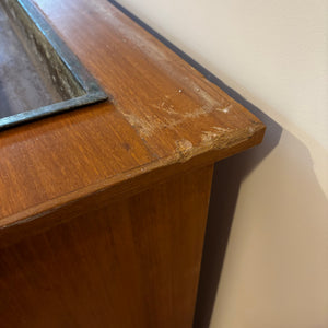 Mid Century Modern Wood Room Divider/Book Case with Plant Stand (some damage on top) - Z146