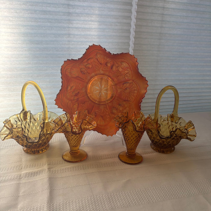 Vintage Art-glass and Carnival Glass Grouping - C418