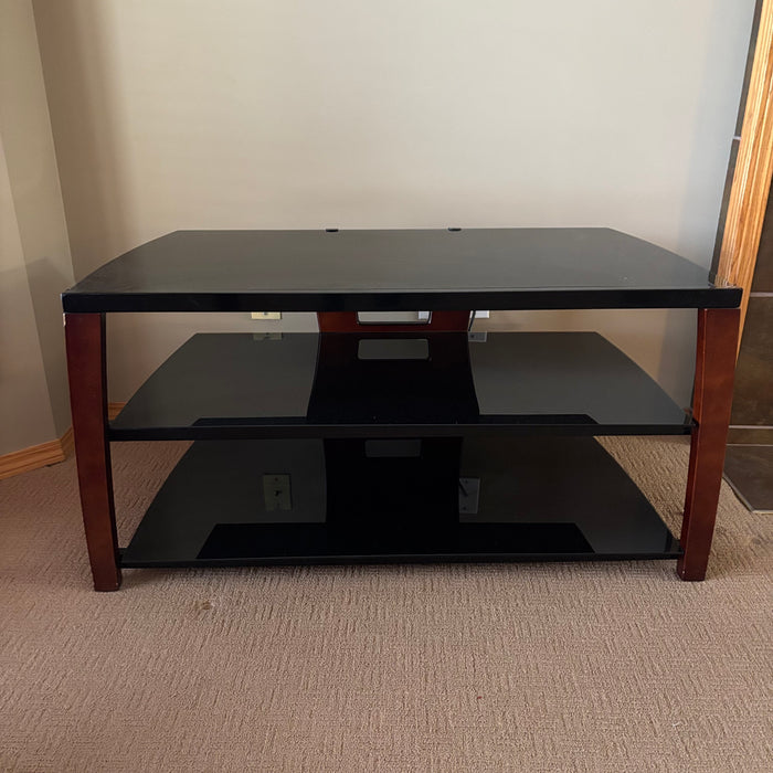 TV Stand with Glass Shelves - S504