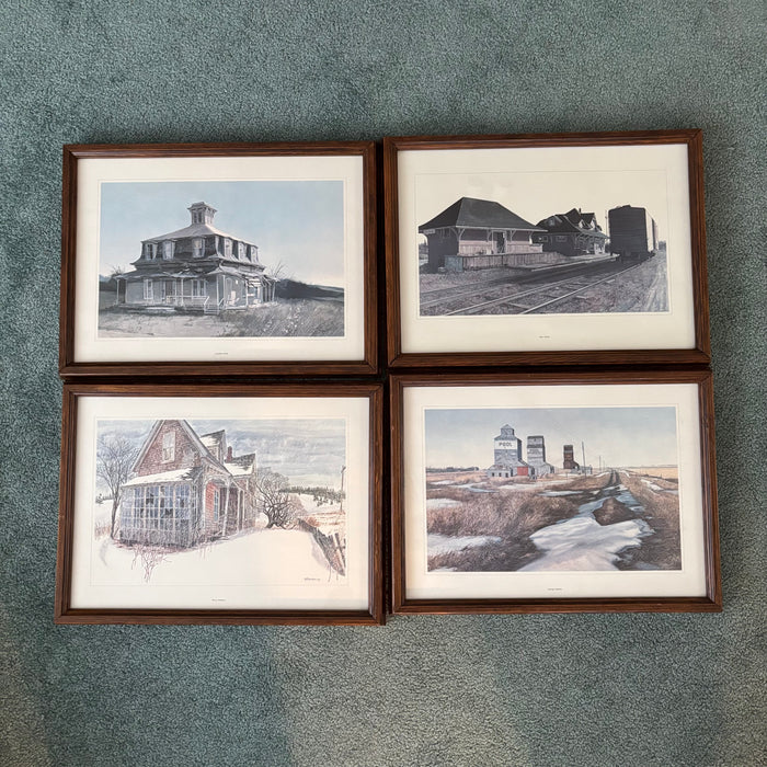 Set of 4 24" x 21" Framed Prints - C481