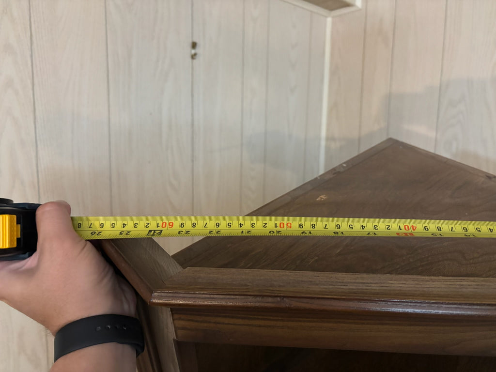 K503B Vintage solid wood corner bookshelf