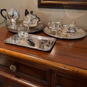 Vintage Silver Plated Grouping (Teapot, Coffee Pot and More) - M314