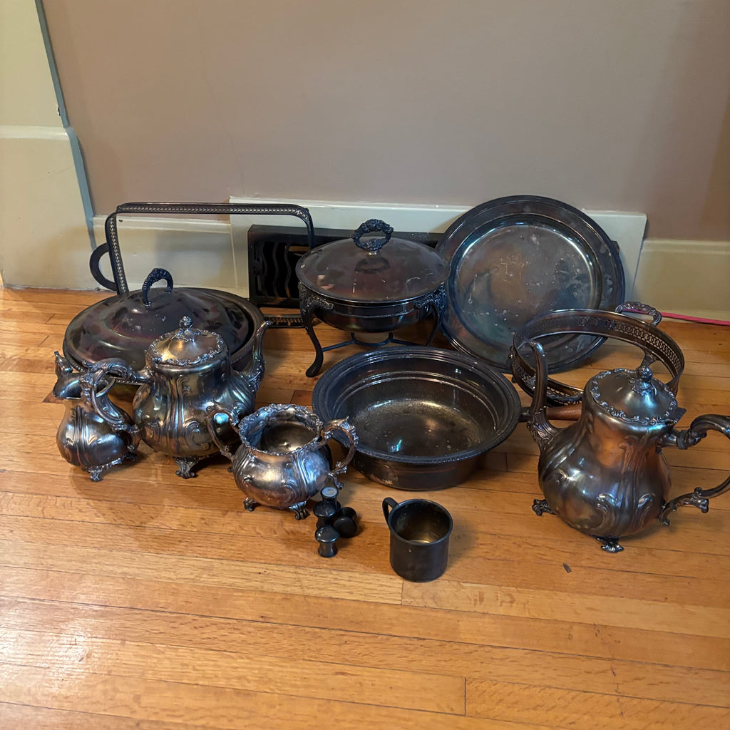 E100 Vintage silver plated pieces