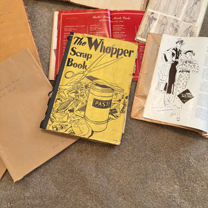 VINTAGE FASHION DESIGN GROUPING (YAEGERS FURS SCRAPBOOKS AND MORE) - P322