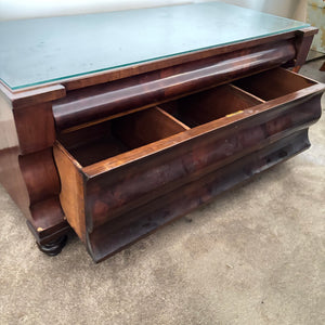 SOLID WOOD ANTIQUE CHEST WITH 1 DRAWER - P167