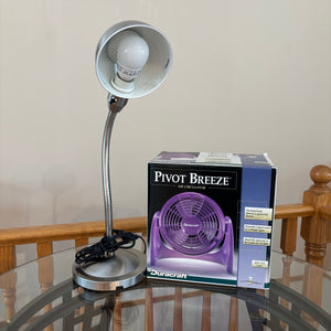 B463 Desk lamp and purple fan