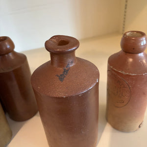 ANTIQUE CROCKERY BOTTLES GROUPING - P254