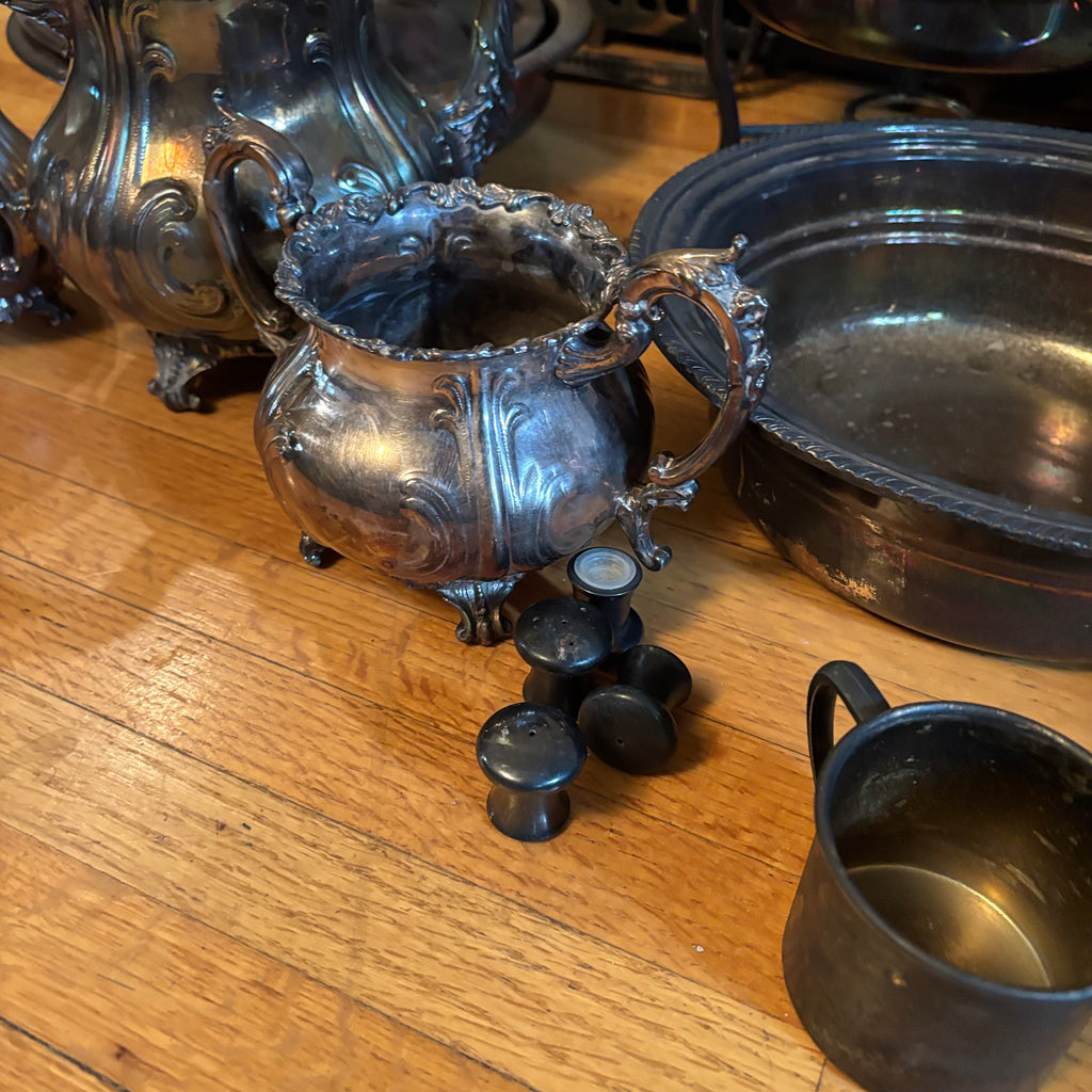 E100 Vintage silver plated pieces