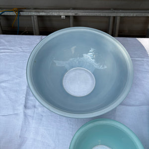Vintage Ambre Blue Pyrex Bowls R380
