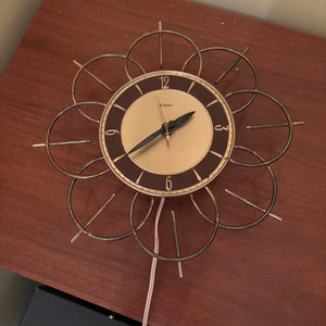 11.25" MCM Electric Wall Clock - R318