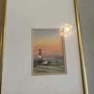 4 PIECE OFFSET FRAMED ARTWORK GROUPING - P264