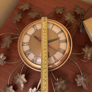 Vintage Wall Clock and Light Fixture - R313