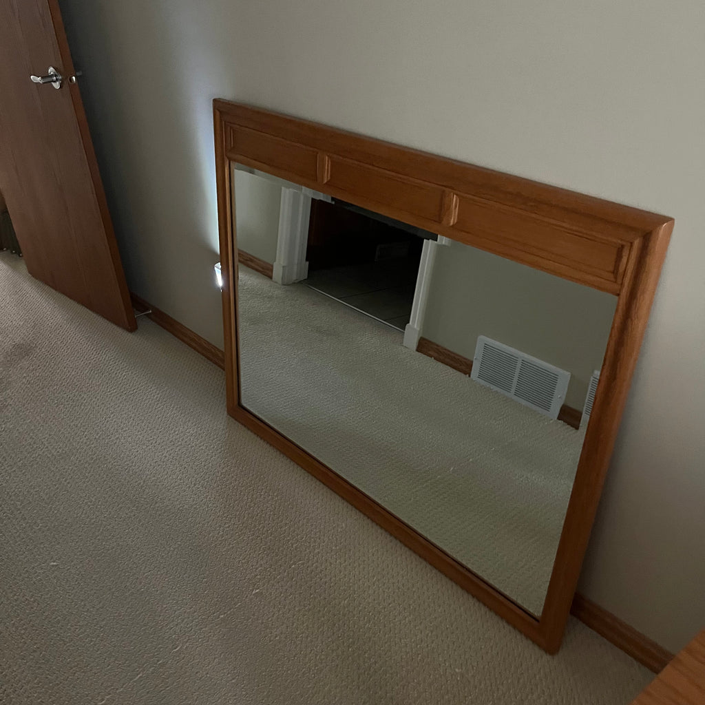 B339 38” x 48” Mirror with solid wood frame