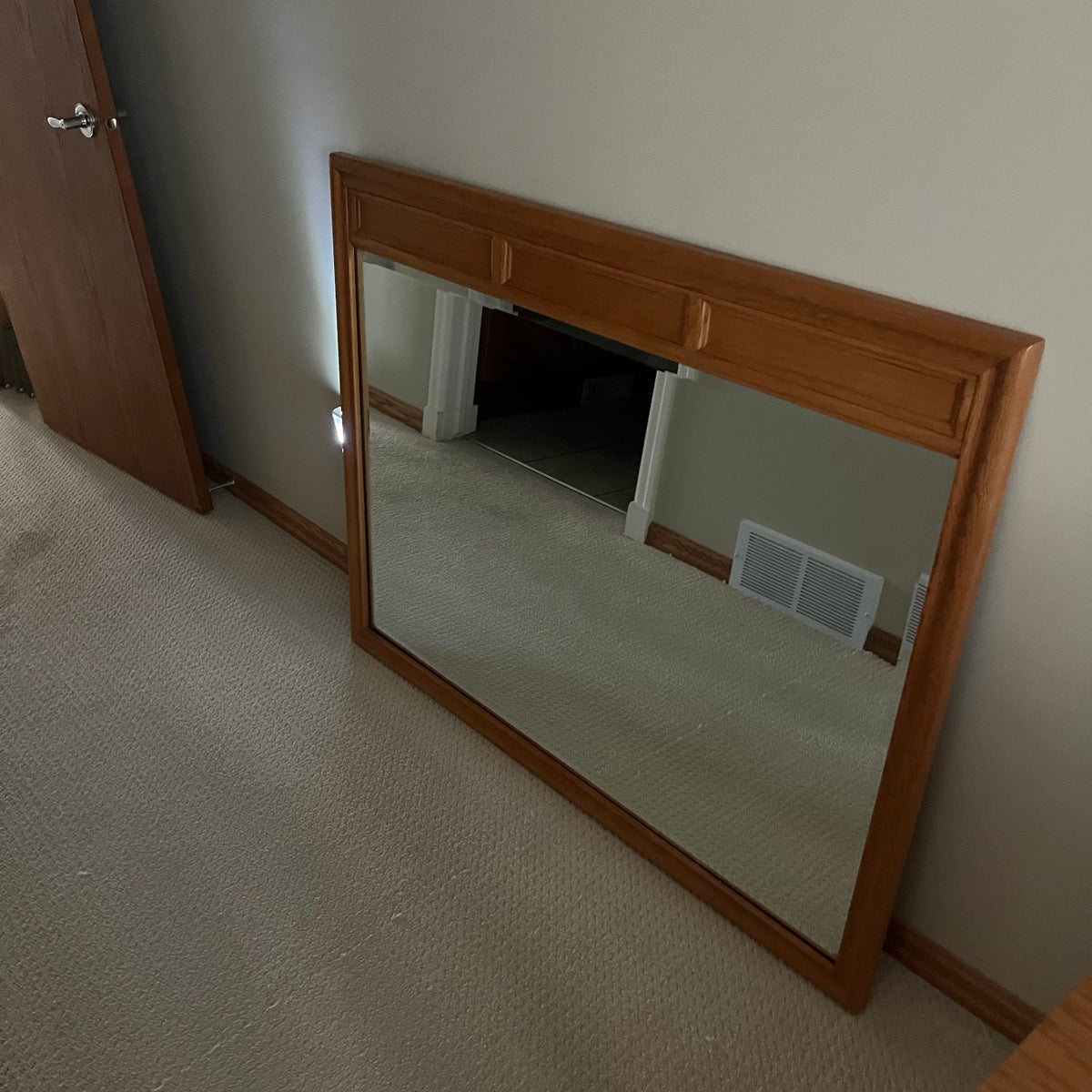 B339 38” x 48” Mirror with solid wood frame