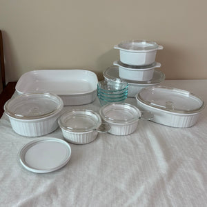 B411 Kitchen Grouping (White Casserole Dishes and More)