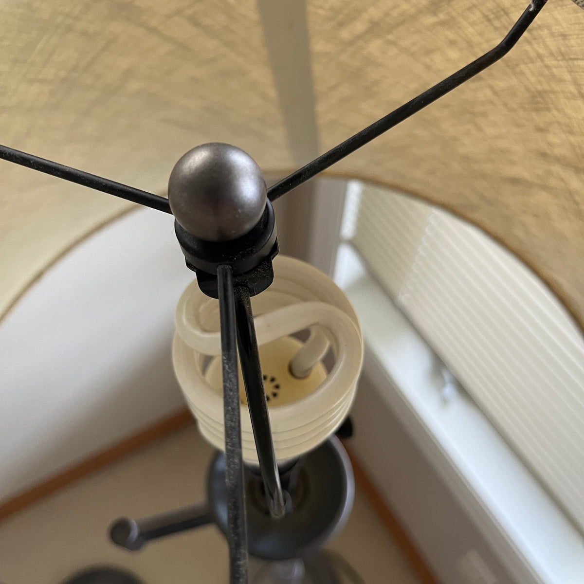 B318 Pair of Floor lamps with linen look shades