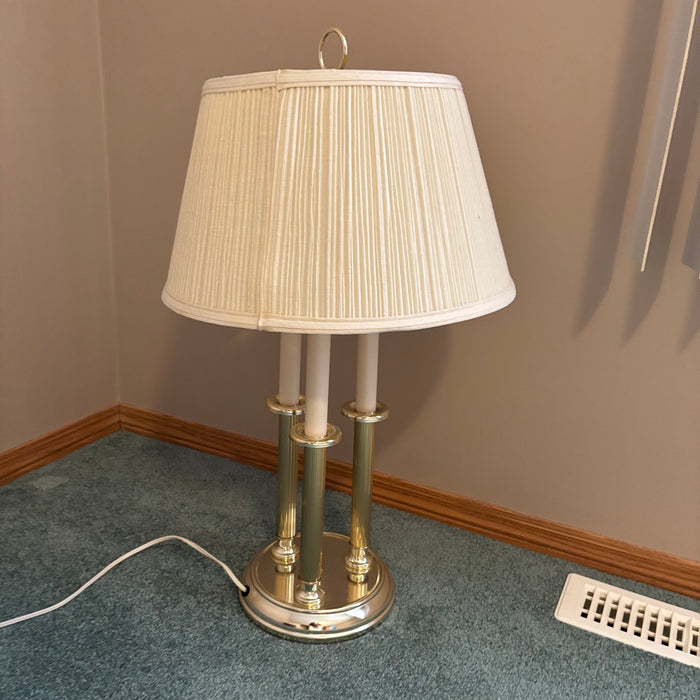 Single 25” Tall Table Lamp (shade is ripped) - C407