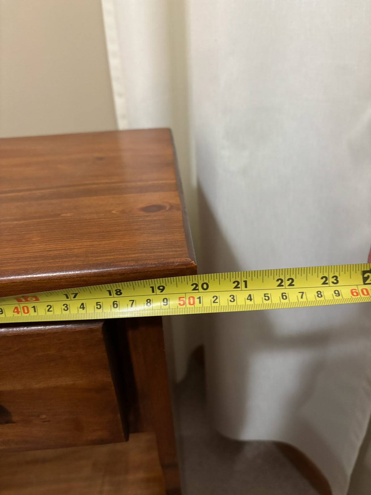 Y200 Vintage night stand with single drawer (27” x 13” x 20”)