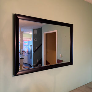 W825 24” x 36” Black framed heavy wall mirror
