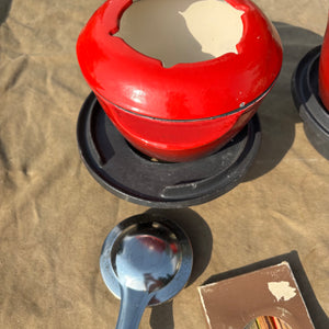 Cast Iron Fondue Grouping  - R386
