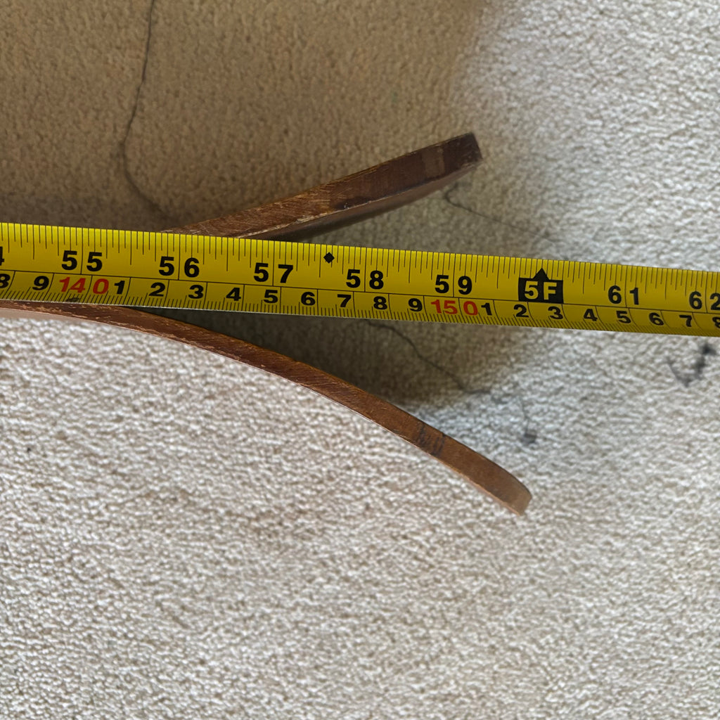 Y162 5 Ft Long antique wooden skis with poles
