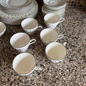 69 Piece Paragon Regency Print China (one teacup is chipped) - Z145