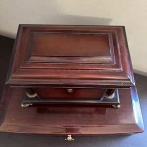 Bombay Co. Jewelry Box and Pacific Silver Cloth Silverware Chest - N310